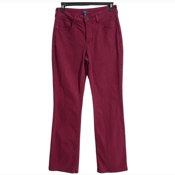 NYDJ Merlot 5 Pocket Boot Cut Jeans Size 6P - Picture 1 of 10
